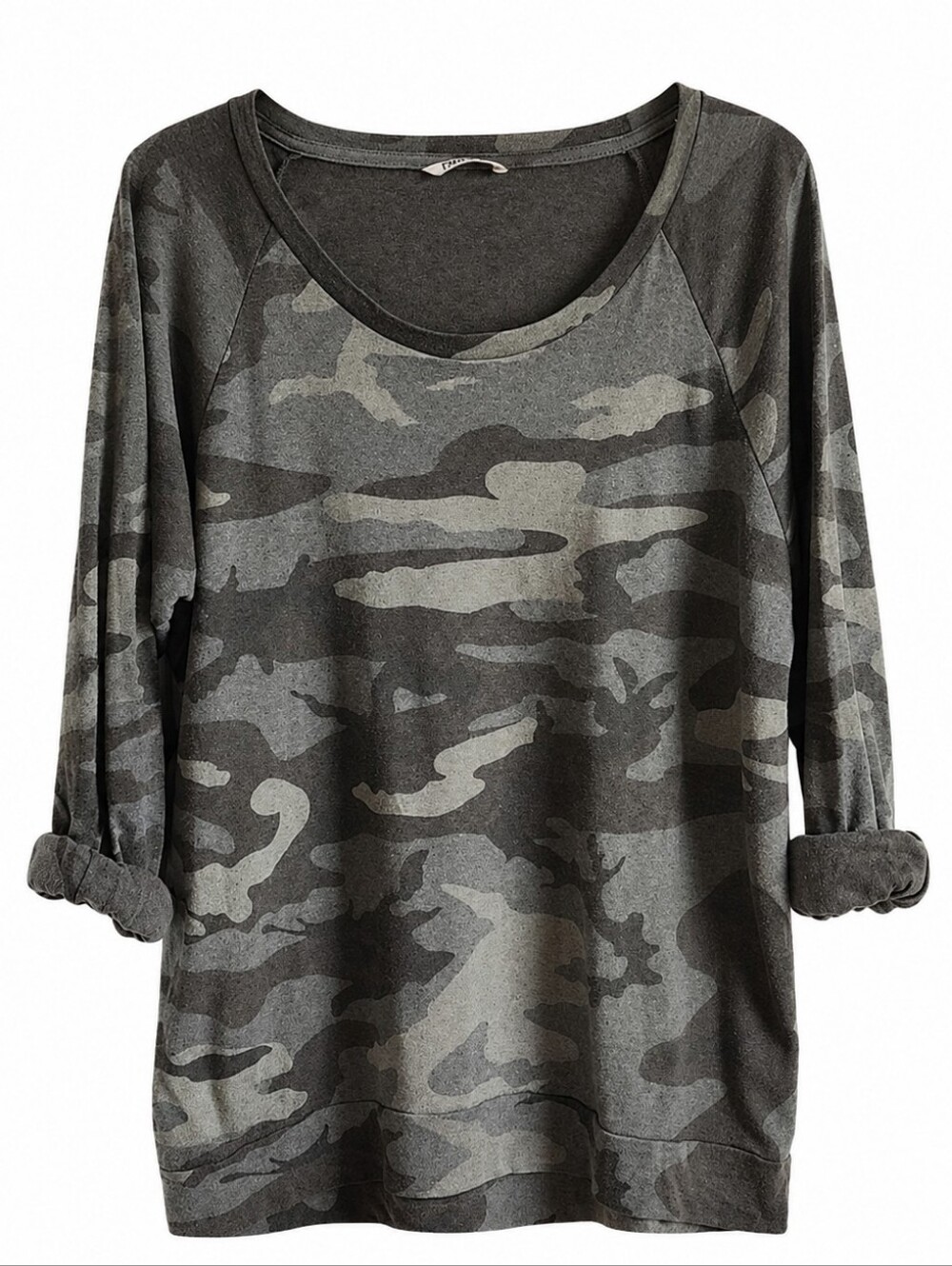 TNA Women's Camouflage Long Sleeve Tee LG